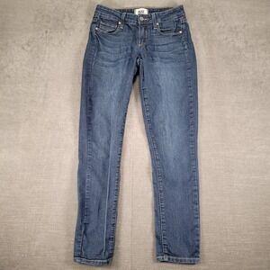 Paige Kylie‎ Crop Denim Jeans Dark Wash Slim Fit Women's Size 24